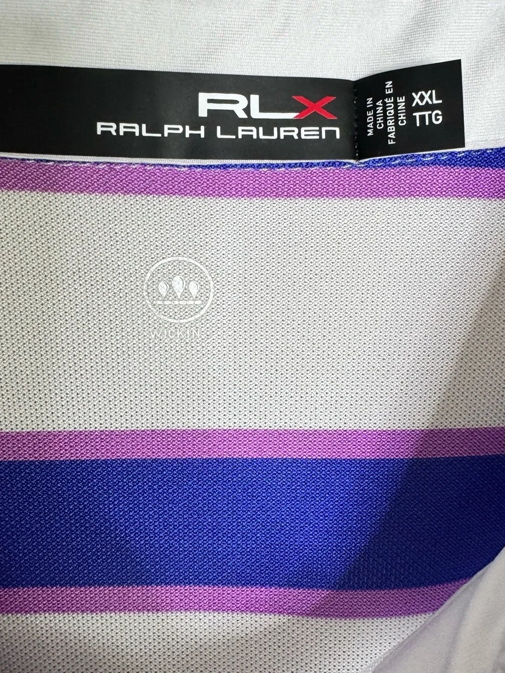 RLX Ralph Lauren Striped Polo mens size XXL performance short sleeve classic